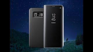 Зеркальный Флип Чехол для Samsung S6,7,8,9,Edge с дополнительными возможностями. #ВЗАГАЛИПОЗАГАЛЯМ