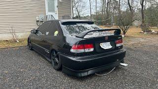 Civic gets a Blast Pipe + Is300 Rear lip!