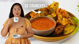 Cucur Udang Style Vegetable Fritters | Malaysian Street Food