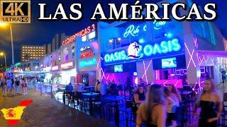 TENERIFE - PLAYA DE LAS AMÉRICAS | This is what Nightlife looks like  4K Night Walk ● June 2023