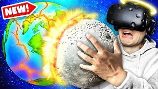 Virtual Reality God SLAMS MOON INTO EARTH (Deisim VR Funny Gameplay)