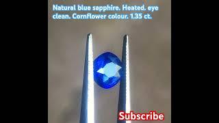 Natural blue sapphire. Heated. eye clean. Cornflower colour. 1.35 ct. Rs 60000/=