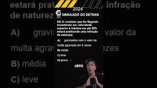 Legislação de trânsito - infração de radar #simuladodetran2024 #autoescola #cnh