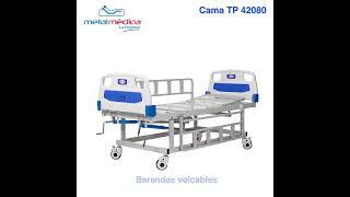 Cama ortopédica TP manual con barandas volcables Artículo 42080/RV