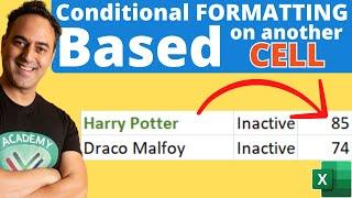 How to Use Microsoft Excel Conditional Format Based on Another Cell