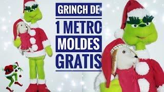 Como Hacer un GRINCH  Navideño de 1 metro de alto, Moldes Gratis/christmas grinch free patterns