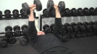 Dumbbell Bow and Arrow Bench Press Exercise