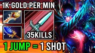 LEVEL 30 Late Game 1 Shot Crit Queen 1K Gold Per Min Instant Delete Phantom Assassin Dota 2