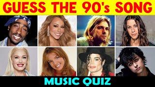 Guess the 90s Song Music Quiz (50 Popular 90s Songs) 