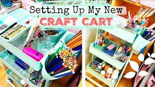 SETTING UP MY NEW CRAFT CART | Storage Solutions | Craft Room Declutter & Organise