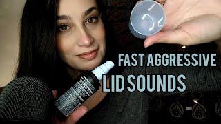 ASMR Fast Aggressive Lid Sounds & Hand Sounds | Lid Swirling, Pumping, Tapping