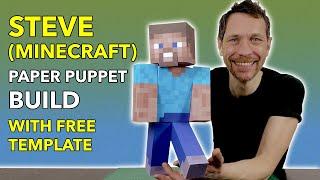 How to make Minecraft Steve - Paper Puppet Tutorial