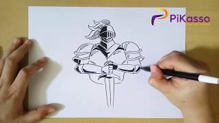 How to Draw a Knight step by step