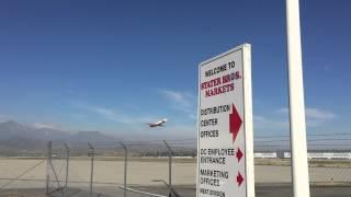 Erickson MD-87 Fire Fighting Tanker Taking off to go fight the Lake Fire. GREAT SOUND!