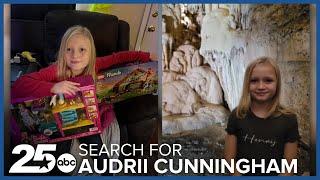 Press conference on the search for missing 11-year-old Audrii Cunningham