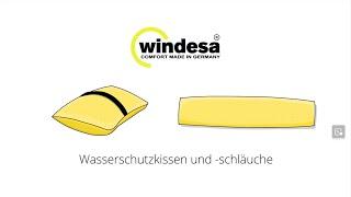 Windesa Wasserschutzkissen und Wasserschutzschläuche schützen bei Rohrbruch und Hochwasser