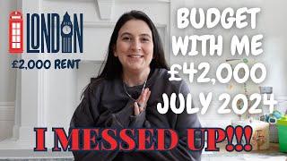 Budget my £42,000 Salary with me in London! | July 2024