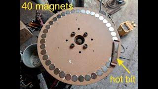 I Made A BIG Rotating Magnet Induction Heater! (with magnets from First4Magnets.com)