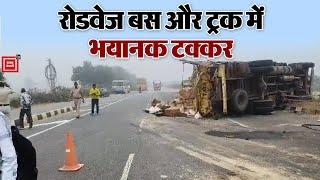 Jind में नेशनल हाइवे-352 पर भयानक सड़क हादसा, Roadways Bus और Truck में टक्कर