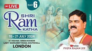 SRI RAM KATHA | PUJYA RAJAN JEE | SOUTHALL, LONDON, UK | SRI SITARAM VIVAH MAHOTSAV | DAY-06