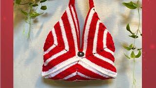 [코바늘 가방]모티브가방뜨기, crochet motif bag,사각모티브가방, 배색가방, 숄더백_냐옹손뜨개