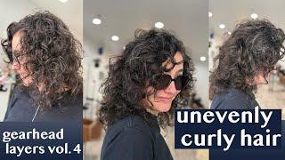 Gearhead layers vol. 4, cutting unevenly curly hair
