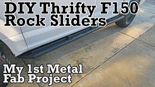 DIY Thrifty Rock Sliders for Ford F150s