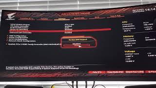 Gigabyte BIOS Settings to enable AMD Smart Access Memory (SAM)