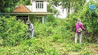 The house is BEAUTIFUL but ABANDONED, we clean and mow the lawn | Oddly Satisfying TRANSFORMATION