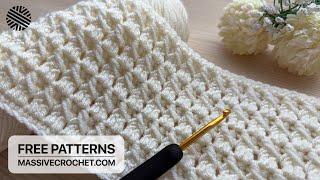 VERY EASY Crochet Pattern for Beginners! ️ Crochet Stitch for Baby Blanket, Bag & Scarf