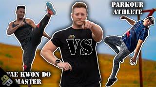 TaeKwonDo Master vs Parkour Athlete Obstacle Course BATTLE