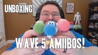 Unboxing Wave 5 Amiibo + 3 Yarn Yoshi's!