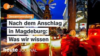 heute journal vom 21.12.2024: Anschlag in Magdeburg, Täter schwer einzuordnen, Trauer der Bürger