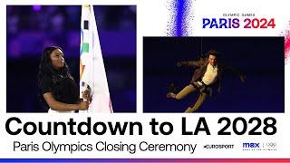 Tom Cruise DIVES into Paris Olympics Closing Ceremony & drives off with flag to LA 2028 