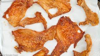 Crispy Oven Roasted Chicken Skins - AKA Cracklings Recipe - EatSimpleFood.com