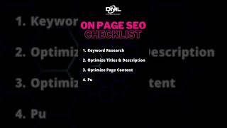 On Page #seo Checklist. #content #digitalmarketing #digitalmarketing #digitalmarketingtips