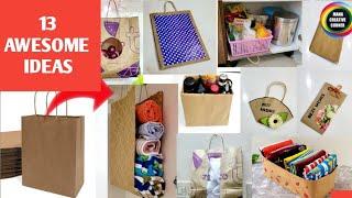 13 Useful ways to repurpose the brown Paper bags | paper bags reuse ideas for home