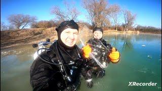 Vápenka Lahošť ice diving 9.2.2023