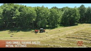 Setting up a Hesston by Massey Ferguson 1840 Small Square Baler