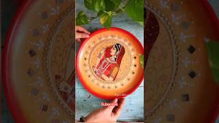 Indian Decoupage on plate #diywithkanchan #shorts #decoupage #decoupagetutorial #trending