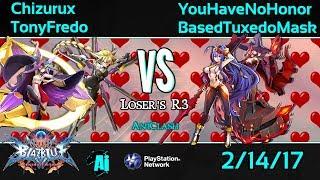 AniClash V Day Waifu Wars - Chizurux/TonyFredo vs YouHavenoHonor/BasedTuxedoMask Loser's R3 - BBCF