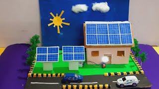 Solar House working model making | Eco friendly house school project | Solar powered house project