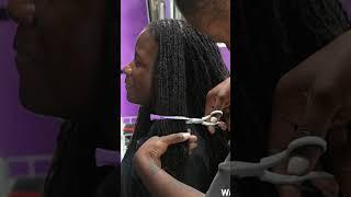 Watch Me Work • My Client Cut Her Microlocks #microlocks #sisterlocks #locs #loctician #clutchnloc