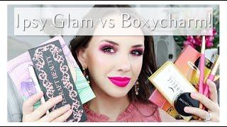 Beauty Box Battle Try On Style! | Ipsy Glam Bag Plus vs. BoxyCharm!