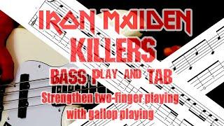 IRON MAIDEN -killers- One Take bass cover and tab