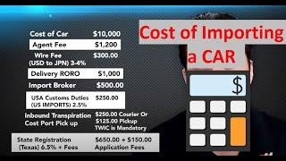 How much does it cost to import a car from Japan