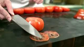 Samura kitchen knife Test of Sharpness