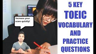 5 KEY TOEIC VOCABULARY (PART 1):  IMPROVE YOU #TOEIC SCORE BY LEARNING COMMON VOCAB  #TOEICTIPS #ESL