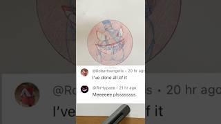 Drawing my Subscribers Profiles with 3D Glasses! #art #drawing #glassesart #artist #shorts #funny