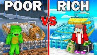 Mikey POOR vs JJ RICH Sea Port Survival Battle in Minecraft (Maizen)